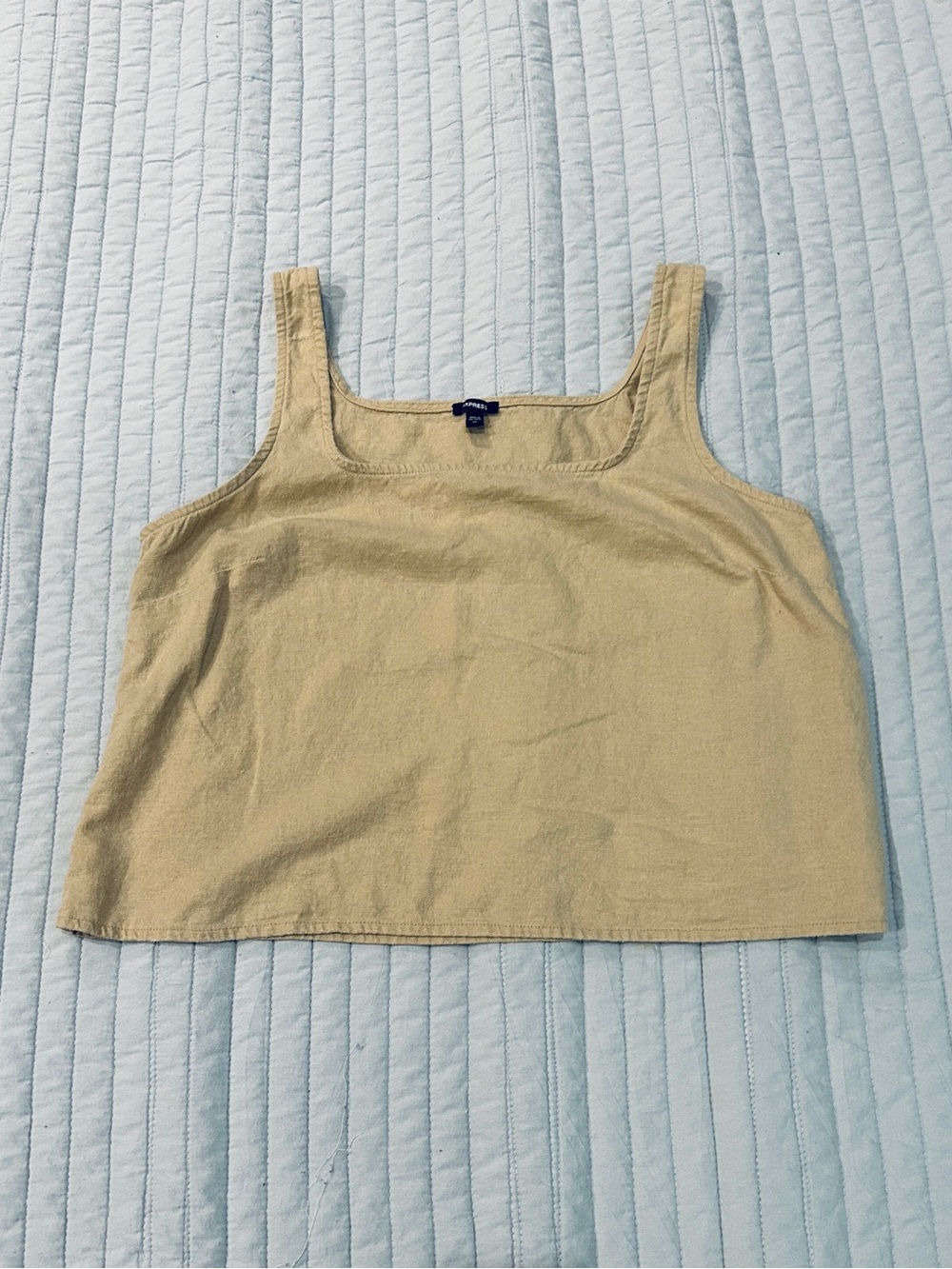 Express Women's Tan Square-Neck Tank Top
